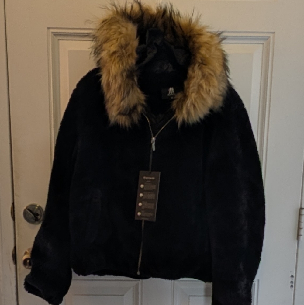 Supermade Faux Fur Lined Zip Up Jacket - M
